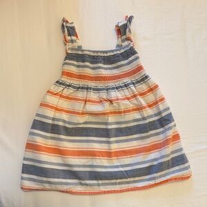 Gymboree Striped Dress in Blue, Orange, and White